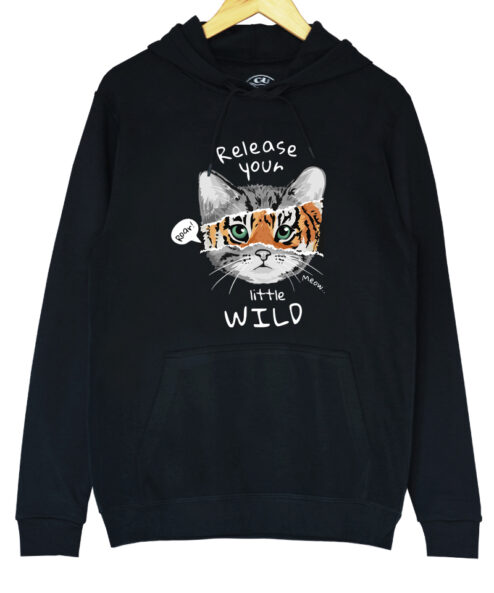 Hanorac printat-Wild Cat, Unisex