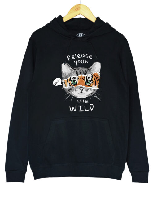 Hanorac printat-Wild Cat, Unisex