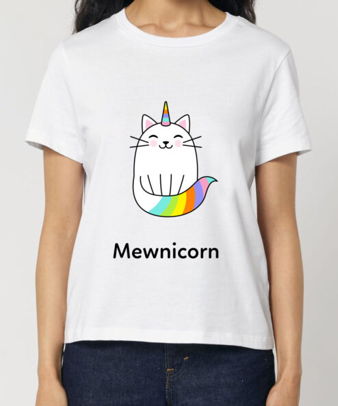 Tricou bumbac organic-Mewnicorn, Femei