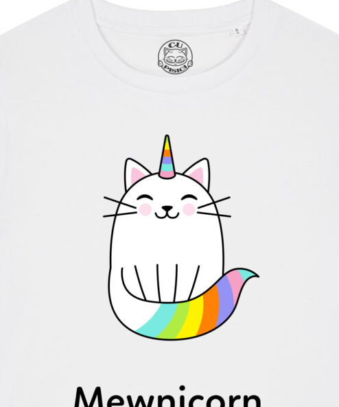 Tricou bumbac organic-Mewnicorn, Femei