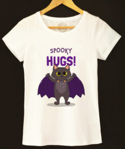 Tricou bumbac organic-Spooky Hugs, Femei