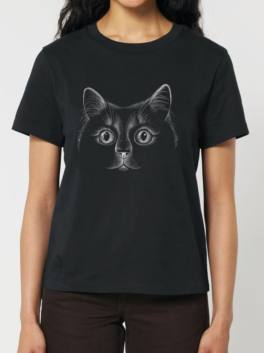 Tricou bumbac organic-Black Cat, Femei