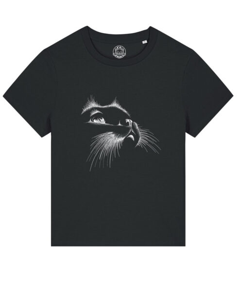 Tricou bumbac organic-Wondering Cat, Femei