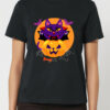 Tricou bumbac organic-Halloween Cat, Femei