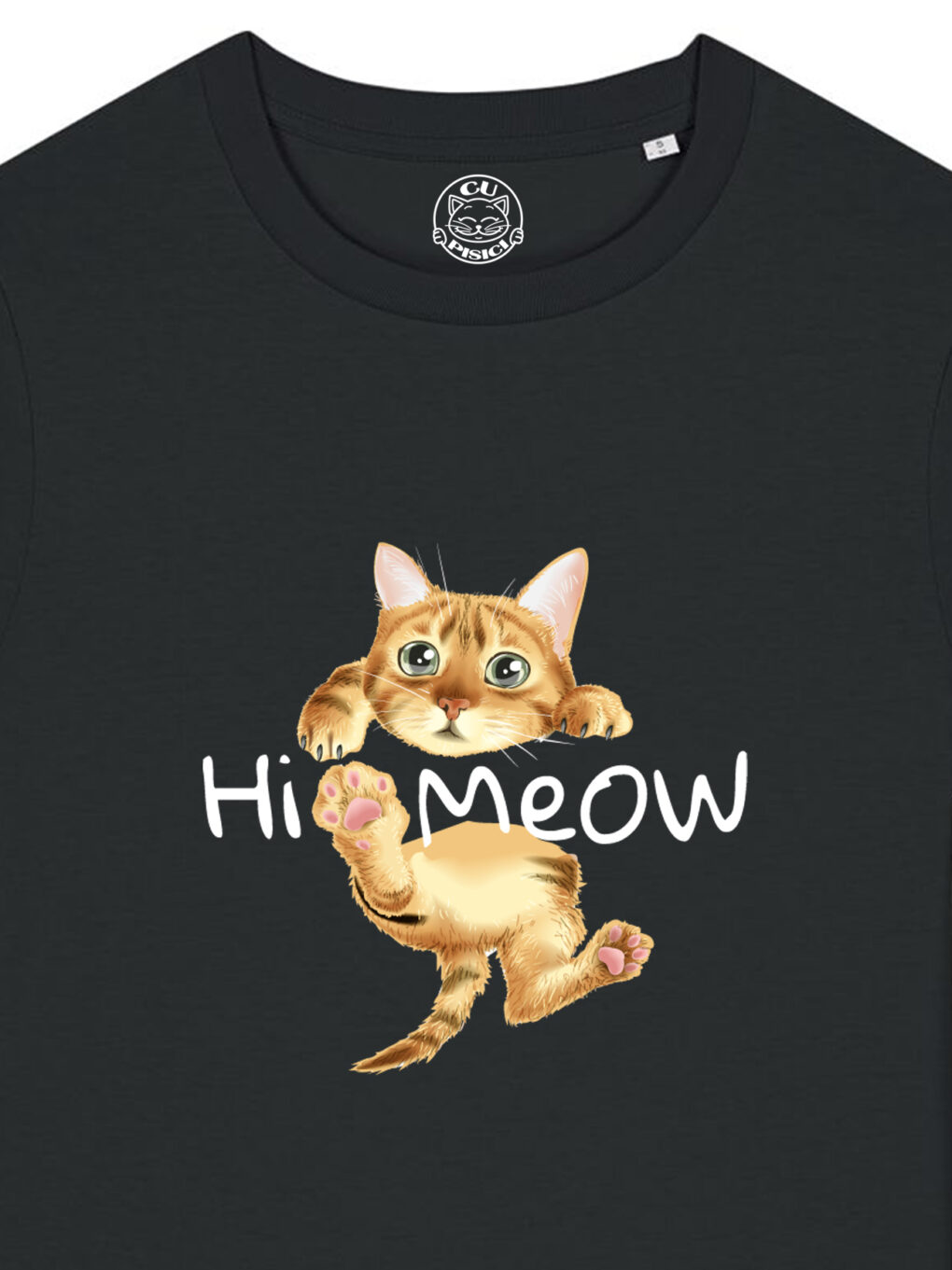 Tricou bumbac organic-Hi Meow, Femei