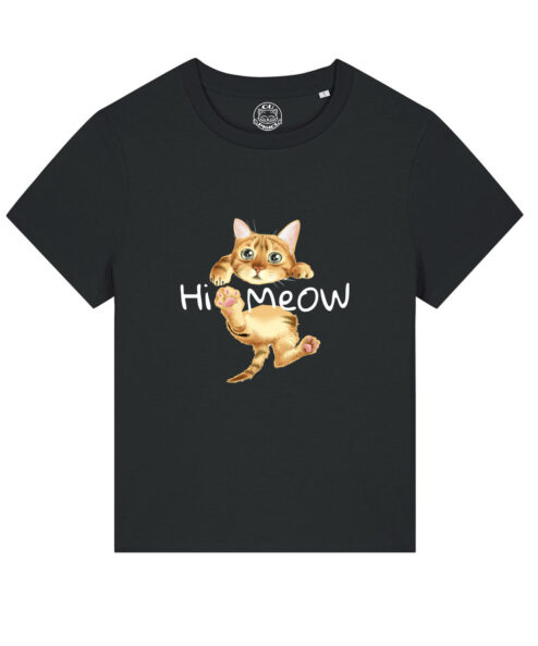 Tricou bumbac organic-Hi Meow, Femei