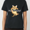 Tricou bumbac organic-Hi Meow, Femei