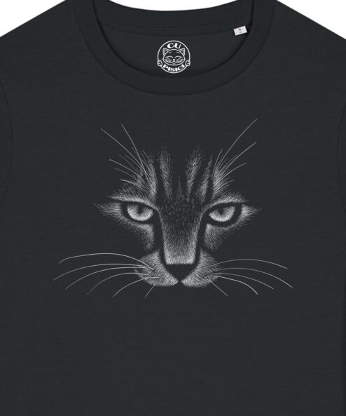 Tricou bumbac organic-Powerful Cat, Femei