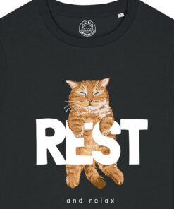 Tricou bumbac organic-Rest and Relax, Femei