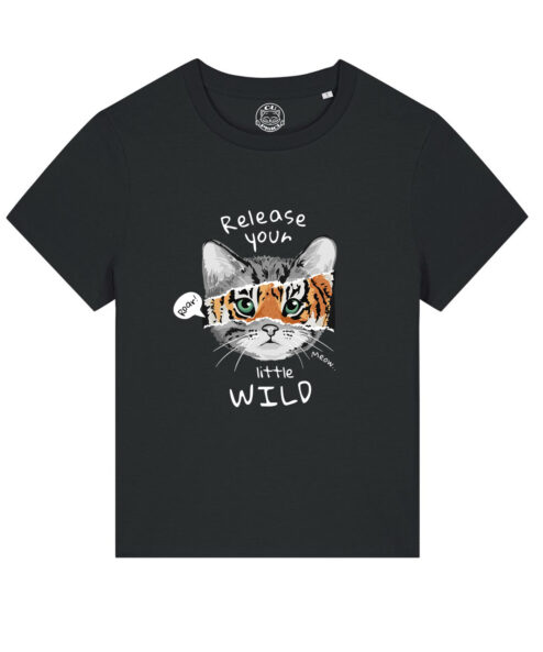 Tricou bumbac organic-Wild Cat, Femei