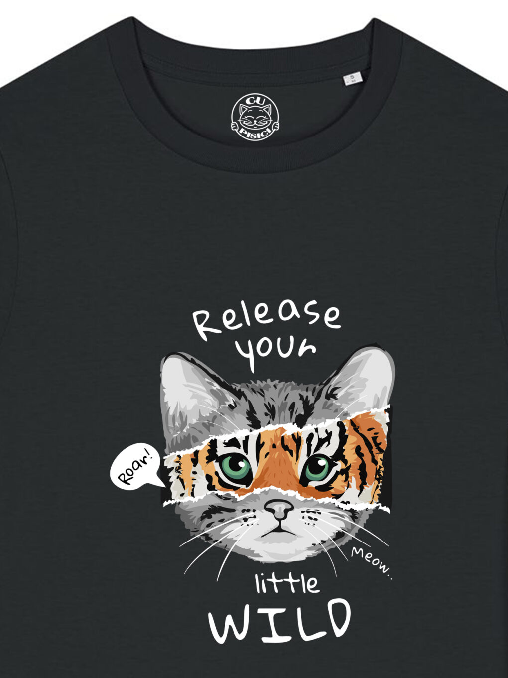 Tricou bumbac organic-Wild Cat, Femei