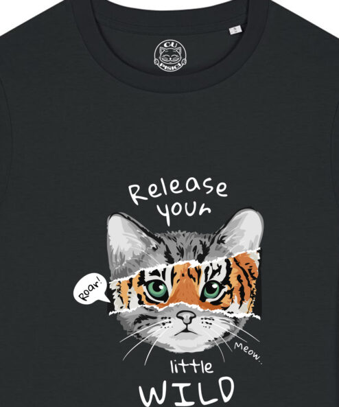 Tricou bumbac organic-Wild Cat, Femei