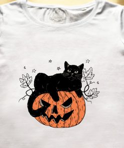 Tricou bumbac organic-Pumpkin Cat