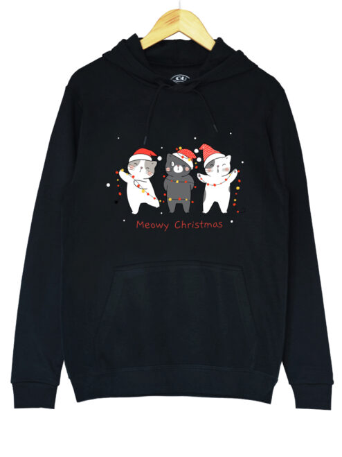 Hanorac printat-Christmas Cats, Unisex