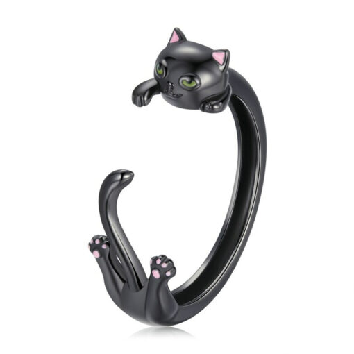 Inel din argint-Pisica Neagra