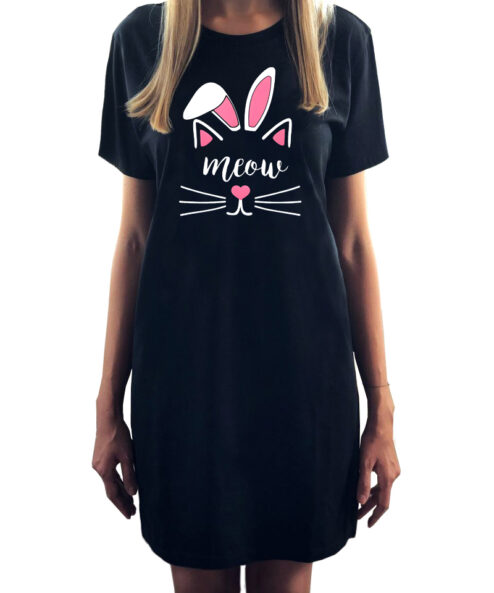 Rochie bumbac organic-Meow Bunny