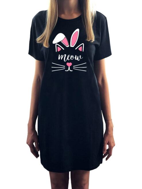 Rochie bumbac organic-Meow Bunny