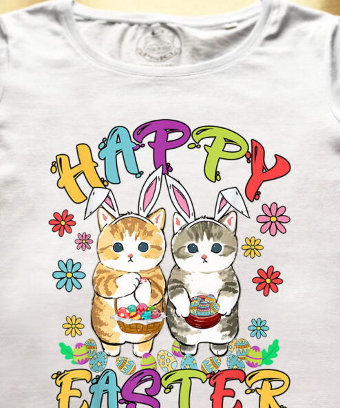 Tricou bumbac organic-Happy Easter, Femei