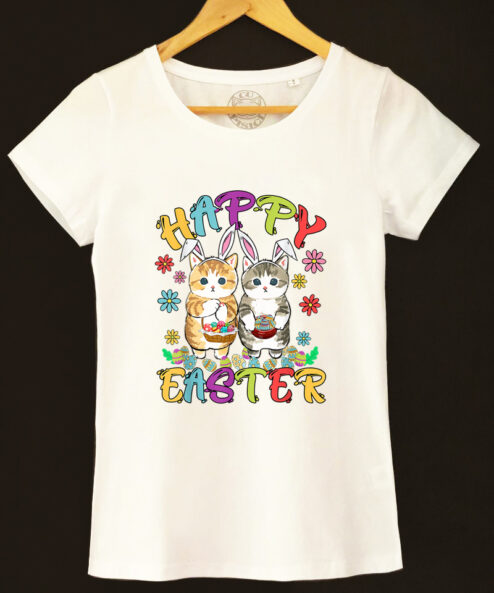 Tricou bumbac organic-Happy Easter, Femei