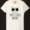 Tricou bumbac organic-Don't Stress Meowt, Barbati
