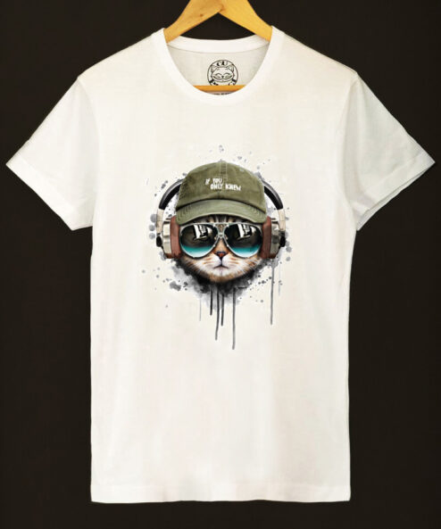 Tricou bumbac organic-Cool Cat, Barbati