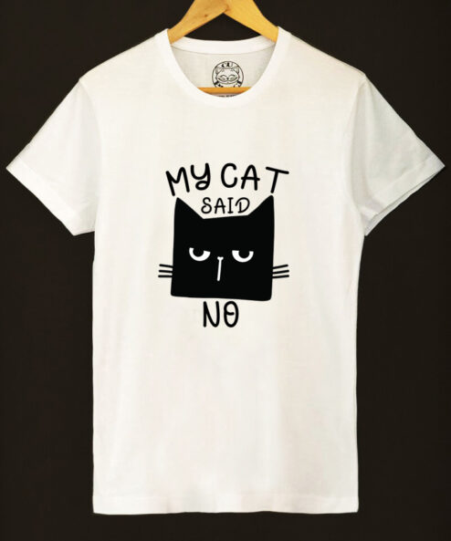 Tricou bumbac organic-My Cat Said No, Barbati