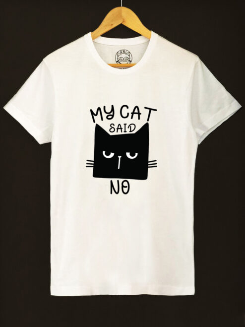 Tricou bumbac organic-My Cat Said No, Barbati