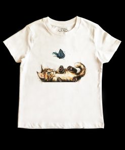 Tricou bumbac-Pisica si Fluture, Copii