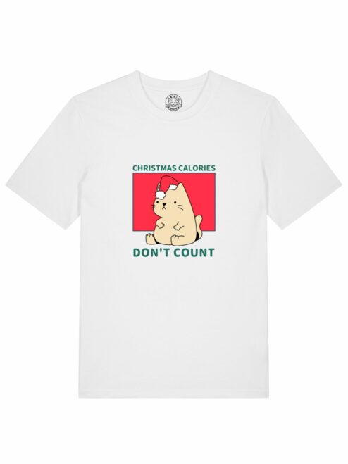 Tricou din bumbac organic Premium-Christmas Calories DON'T Count, Barbati