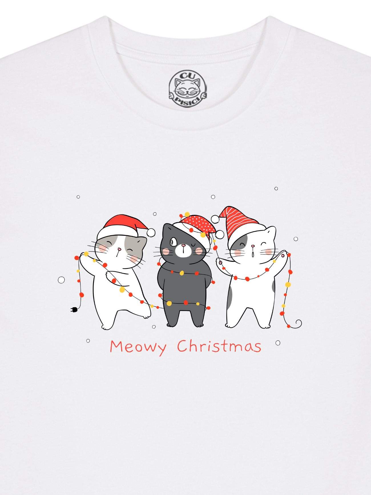 Tricou din bumbac organic Premium-Christmas Cats, Barbati