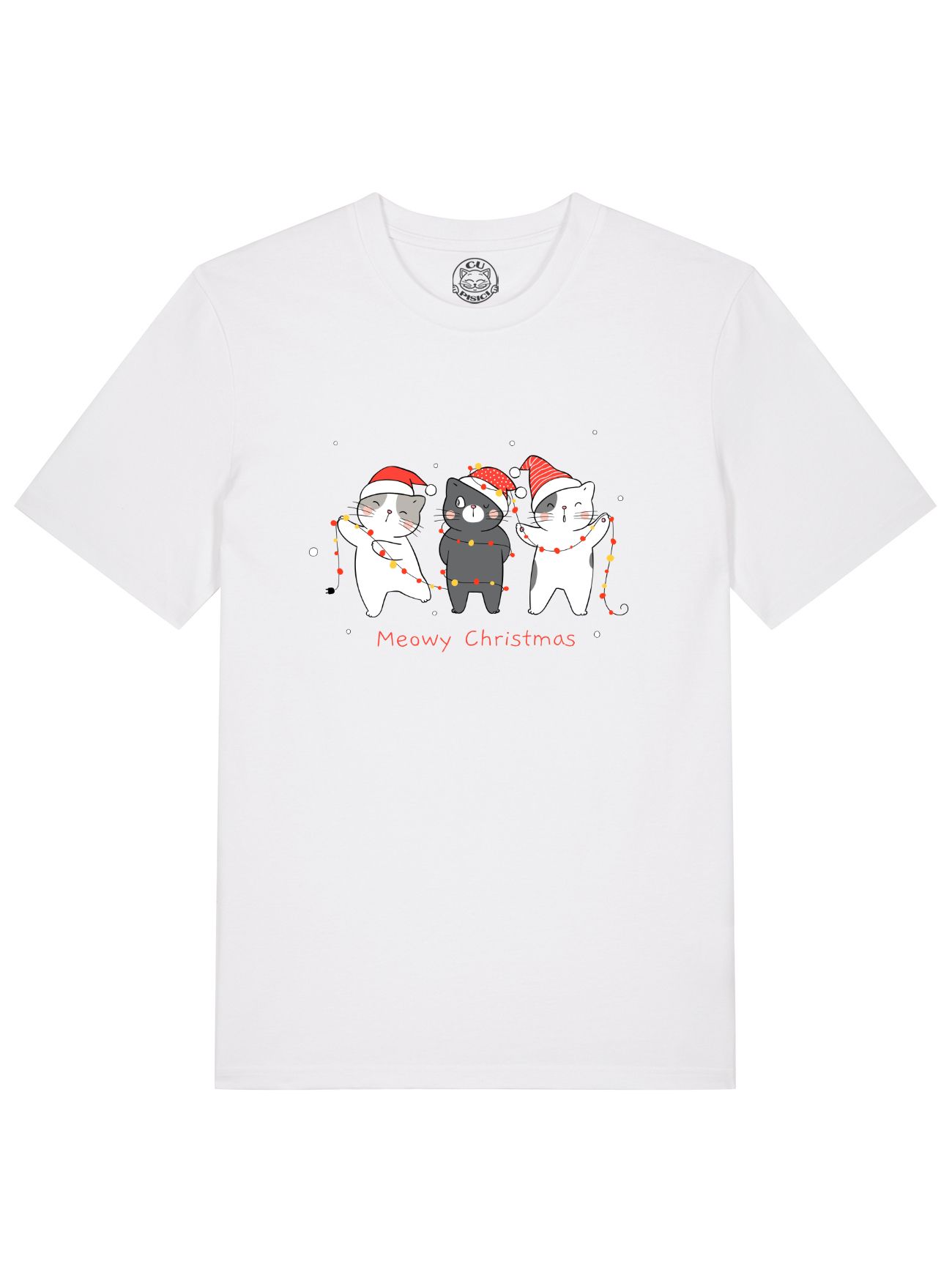 Tricou din bumbac organic Premium-Christmas Cats, Barbati