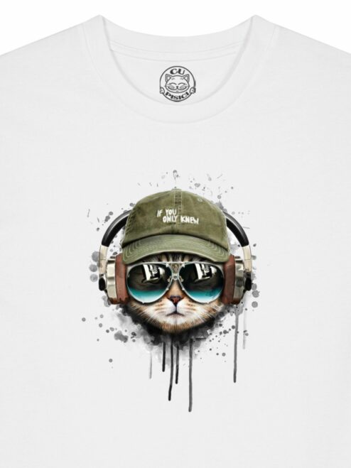 Tricou din bumbac organic Premium-Cool Cat, Barbati