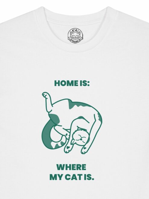 Tricou din bumbac organic Premium-Home is where My Cat is, Barbati