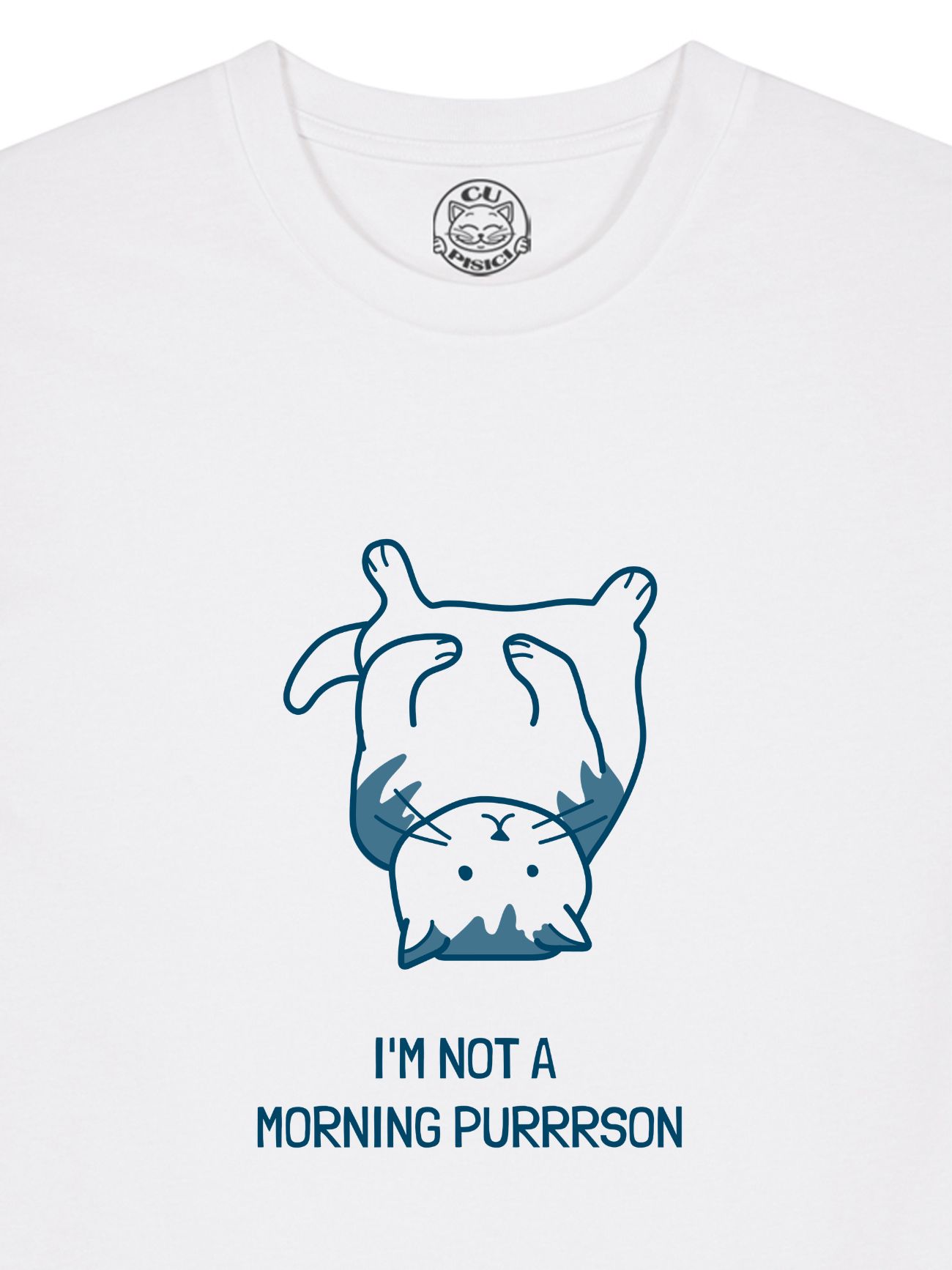 Tricou din bumbac organic Premium-I'm not a Morning PURRRSON, Barbati