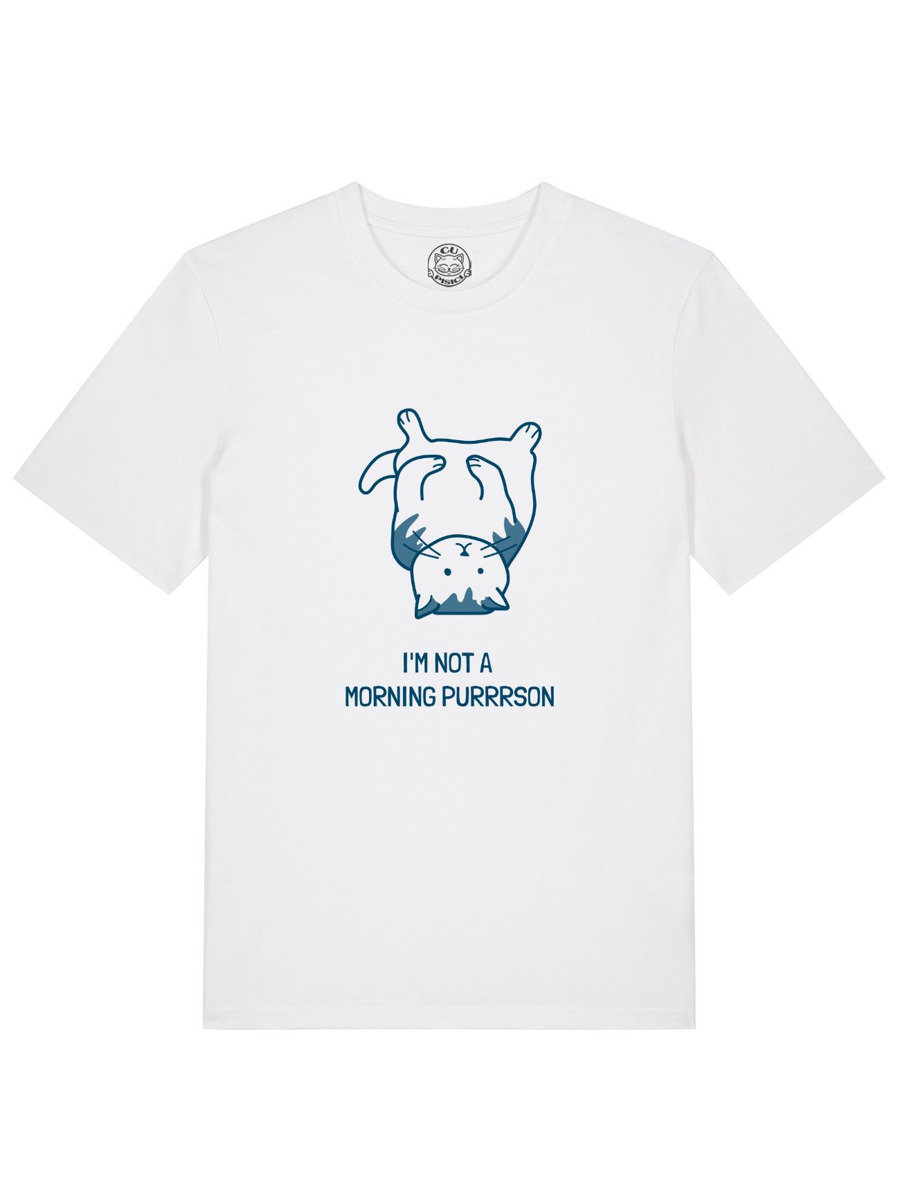 Tricou din bumbac organic Premium-I'm not a Morning PURRRSON, Barbati