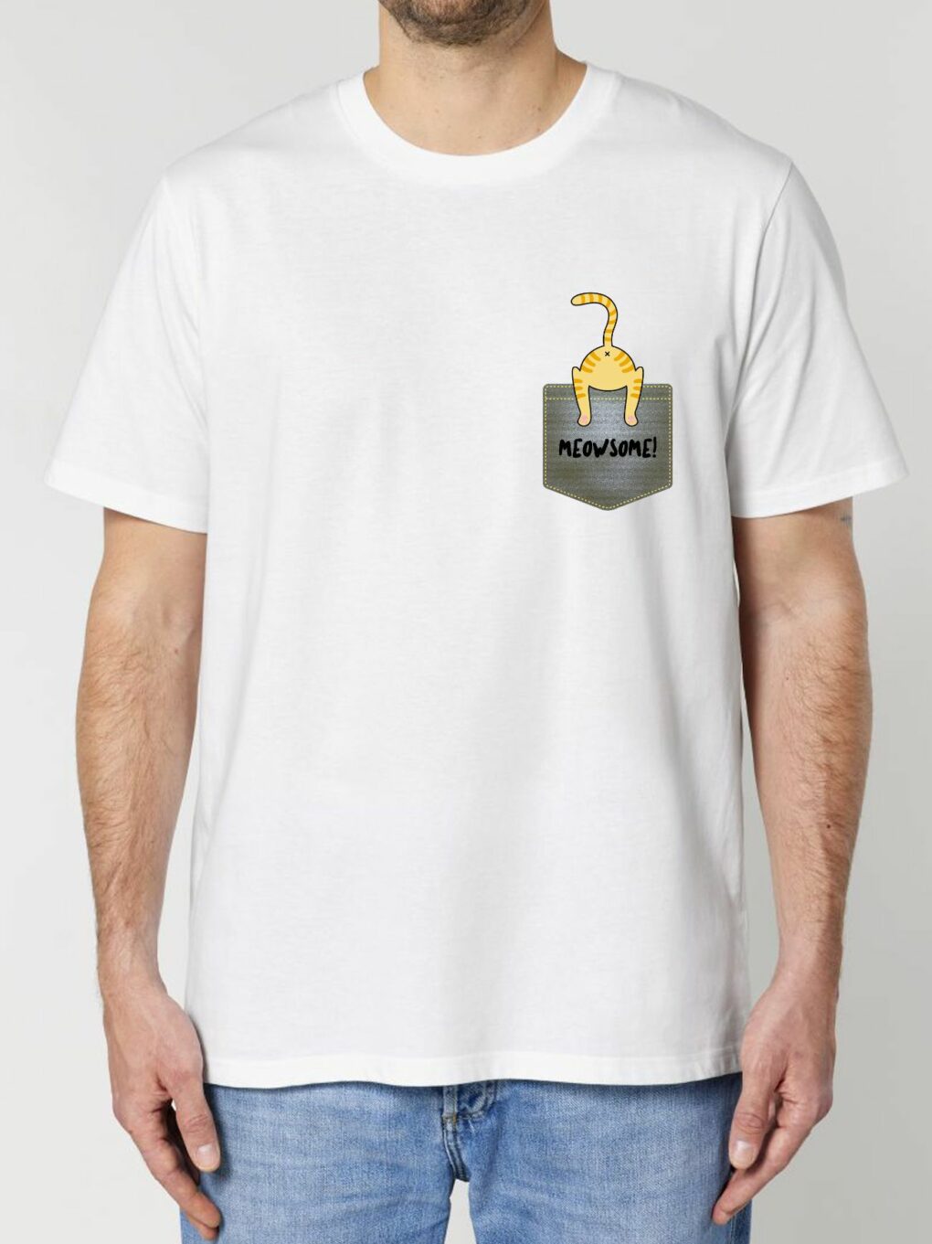 Tricou din bumbac organic Premium-Meowsome, Barbati