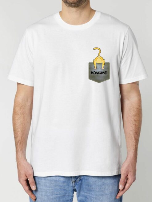 Tricou din bumbac organic Premium-Meowsome, Barbati