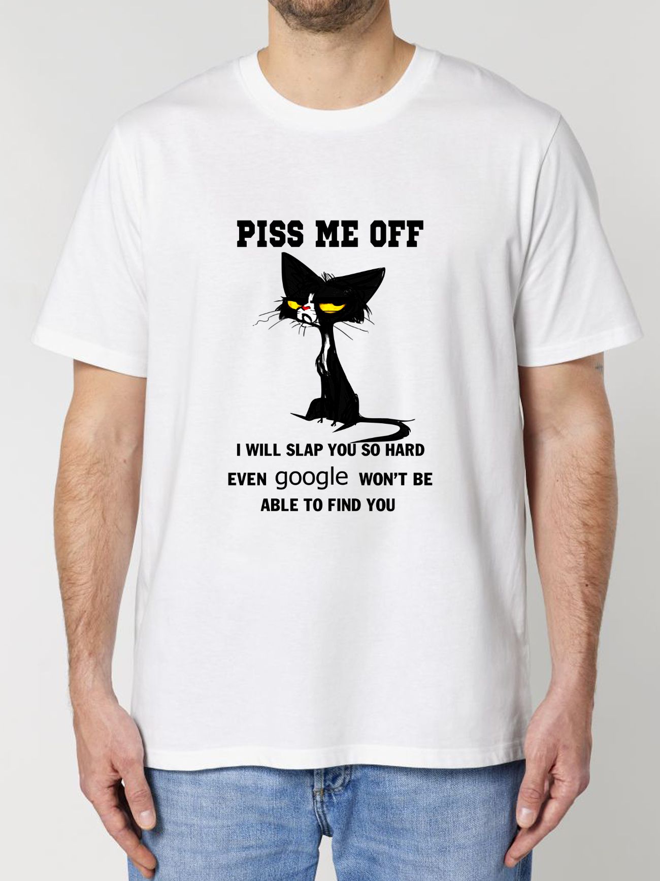 Tricou din bumbac organic Premium-Piss Me Off, Barbati