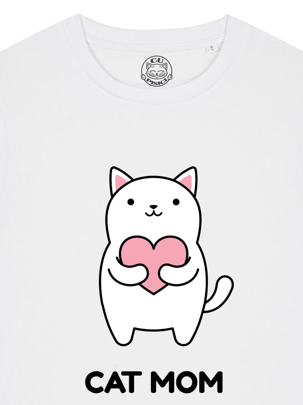 Tricou bumbac organic-Cat Mom, Femei