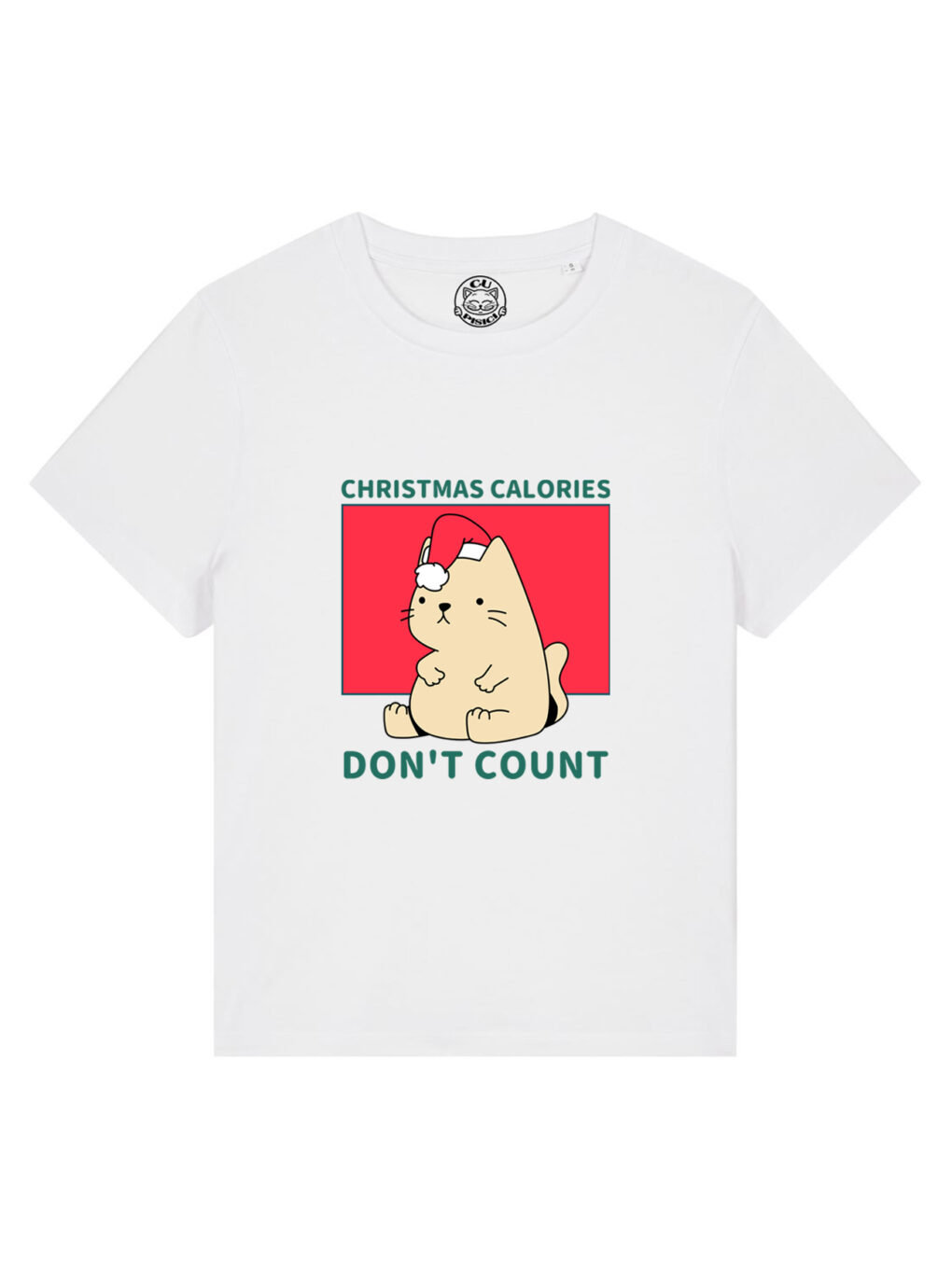 Tricou bumbac organic-Christmas Calories DON'T Count, Femei