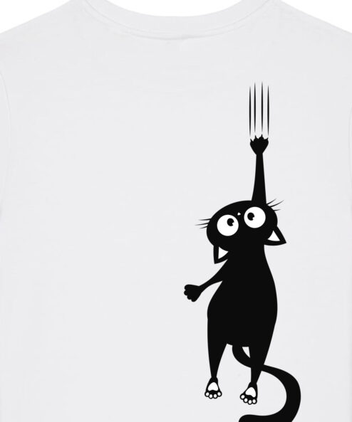 Tricou bumbac organic-Hanging Cat, Femei