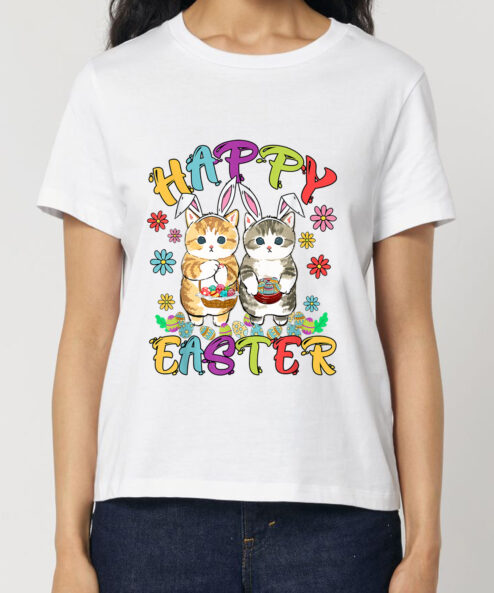 Tricou bumbac organic-Happy Easter, Femei