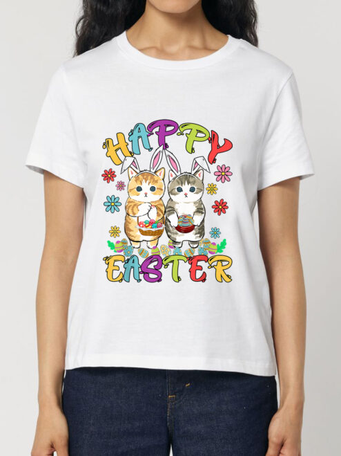 Tricou bumbac organic-Happy Easter, Femei