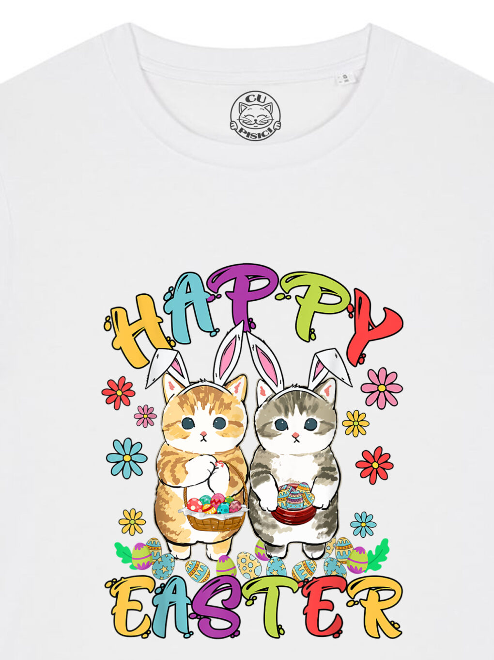 Tricou bumbac organic-Happy Easter, Femei