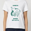 Tricou bumbac organic-Home is where My Cat is, Femei