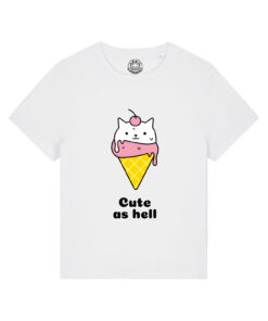 Tricou bumbac organic-Ice cream Cat, Femei