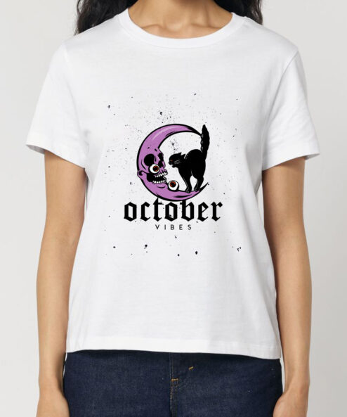 Tricou bumbac organic-October Vibes, Femei