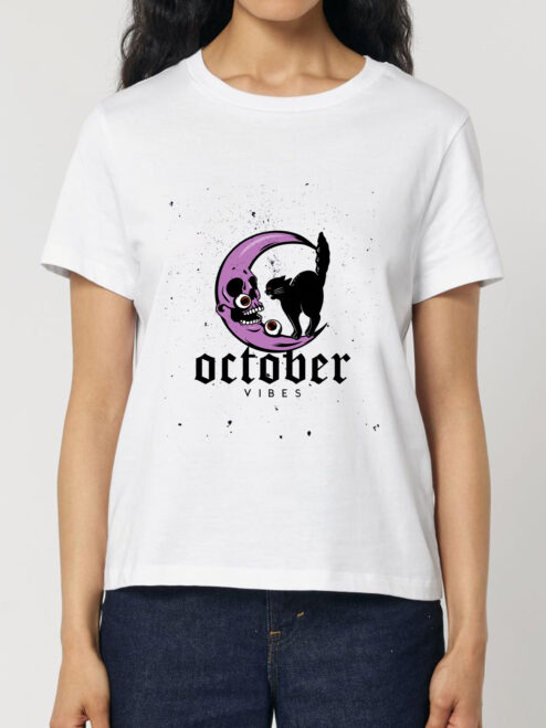 Tricou bumbac organic-October Vibes, Femei