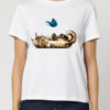 Tricou bumbac organic-Pisica si Fluture, Femei
