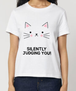 Tricou bumbac organic-Silently Judging You, Femei